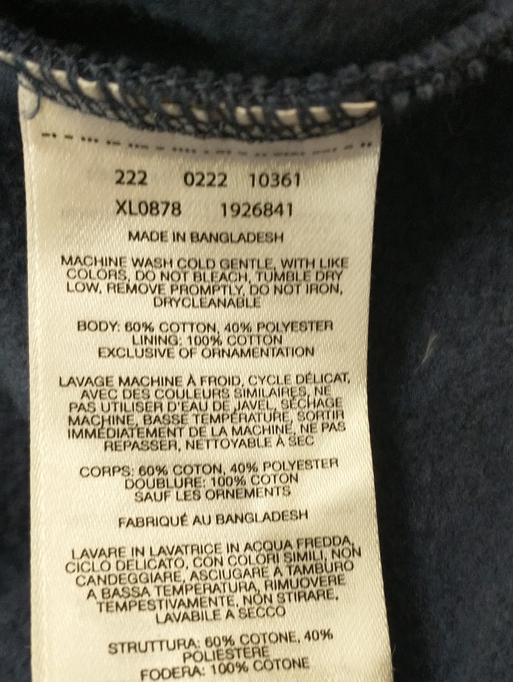 Columbia Women's Fleece Pullover Hoodie, Kangaroo Pocket, Size Large, Dark Blue - Picture 6 of 6
